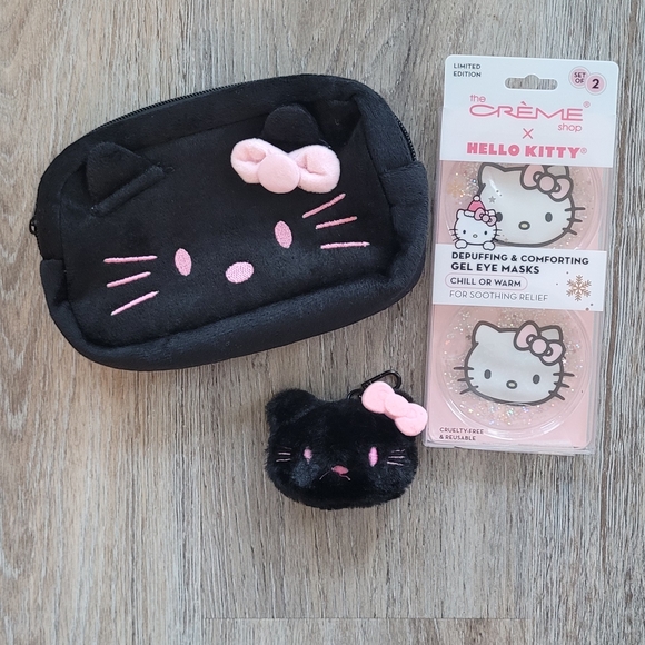 Hello Kitty Black and Pink Bundle With Creme Gel Eye Masks New - Picture 2 of 5